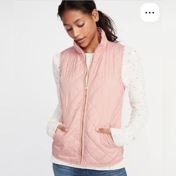 Old Navy Quilted Lightweight Vest Pale Pink For Fall, Winter & Spring Women's XL - Picture 1 of 10